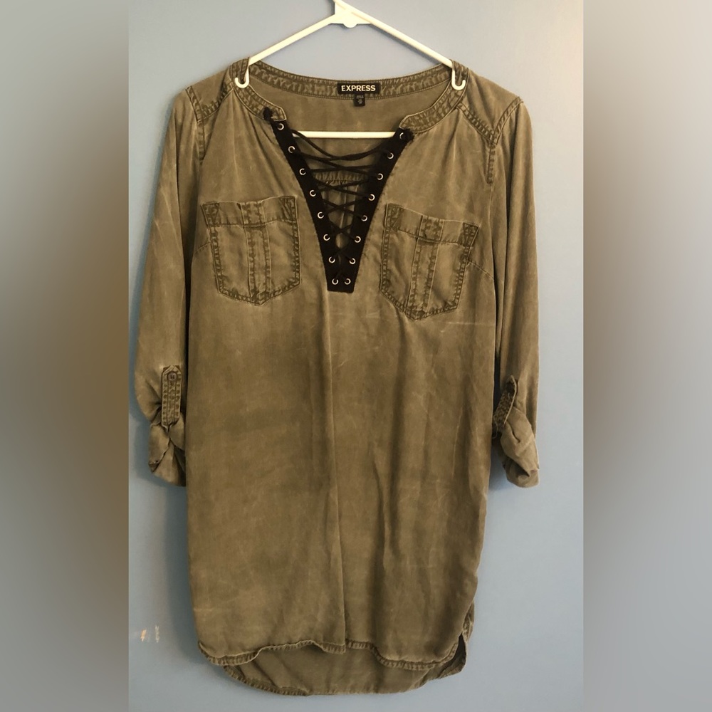 Express | olive Dress | size S